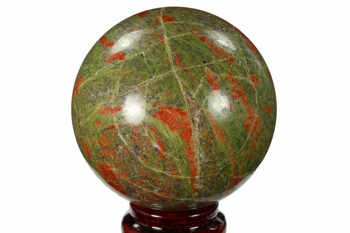 Polished Unakite Sphere - South Africa #151917
